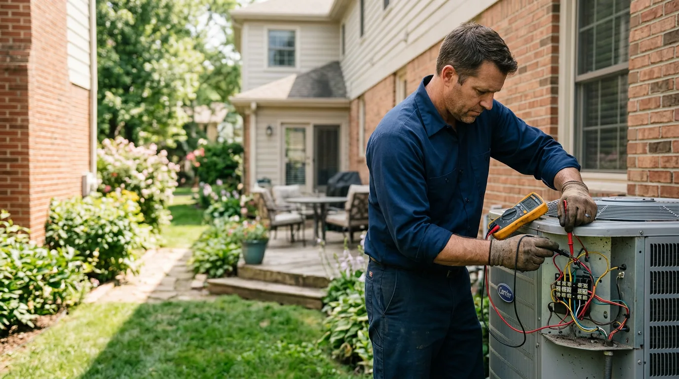 HVAC technician working near Coffeyville, KS